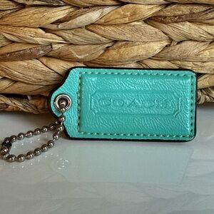 Coach Teal/Tiffany Blue Classic Patent Leather Hang Tag